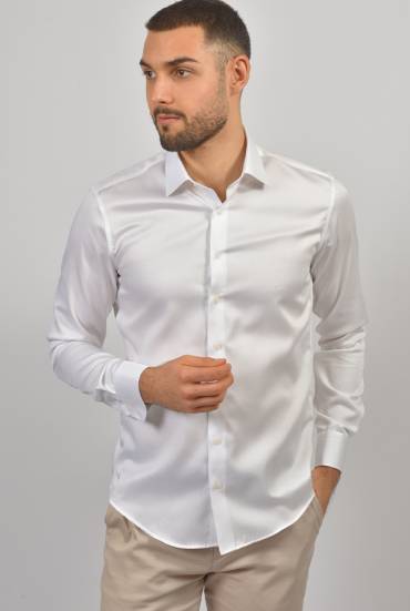Muska kosulja SLIM FIT NO IRON BELA