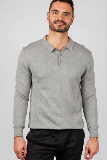 Muški džemper polo - SIVI