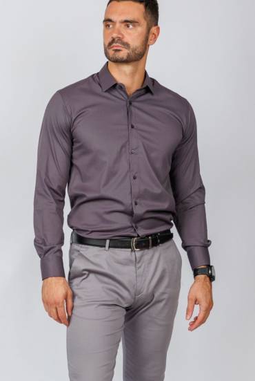 Muška SLIM FIT košulja – grafit siva
