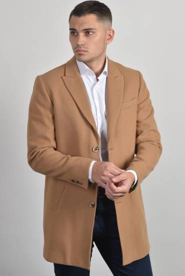 Muški kaput sa klasičnim reverom - KAMEL 
